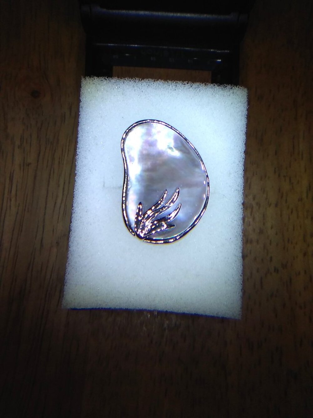 Statement Black Mother of Pearl Ring